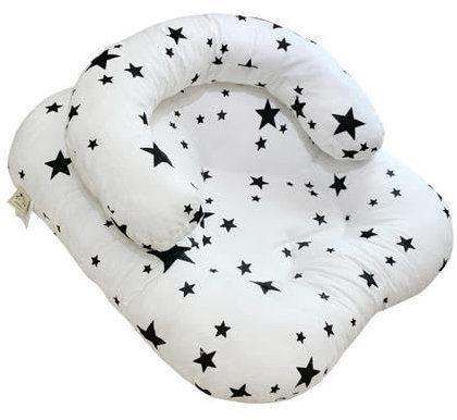 Niceyoeuk Baby-Stillkissen, Anti-Reflux, weich, abnehmbar, rutschfest, sicherer Schlaf, multifunktional, Baby-Keilkissen (Weiß, 50 x 50 cm)