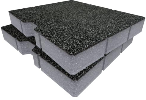 Shadow Foam Einsatz-Set, kompatibel mit 3 XL-Schubladen, Schneiden und Abziehen von Schaumstoff für Werkzeugkasten-Organisation (grau, 50 mm)