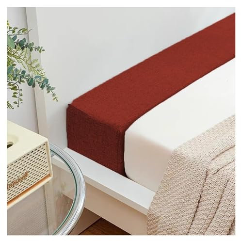Kopfteil-Lückenfüller, Bett-Matratzenkeil, Wandverlängerung, verstellbares Bettkissen mit abnehmbarem Bezug, Weinrot, 120 x 5 x 10 cm, perfekt zur Beseitigung von Lücken