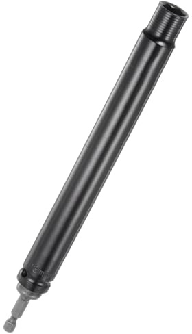 TA-VIGOR Douille creuse extra longue, 13 mm x 200 mm de profondeur avec tige hexagonale à changement rapide de 6,35 mm, douille à choc en acier à haute teneur en carbone pour perceuse électrique, CVC