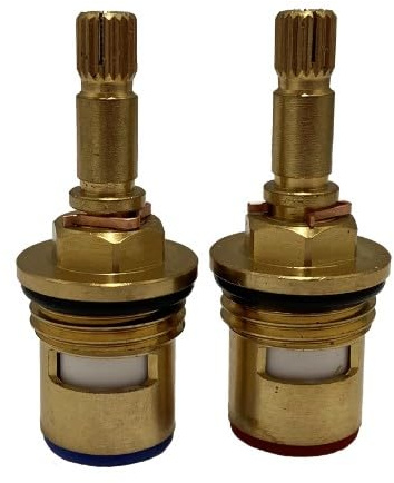 Ersatz-Kartusche für Mischbatterie, 1,27 cm, 7,6 mm x 18 Spline, 56 mm Kartuschenlänge, Keramikscheibe für Armitage-Schäfte, Nabis, Sottini und Trevi Waschbecken und Badewanne, Wasserhahn-Ersatzteile