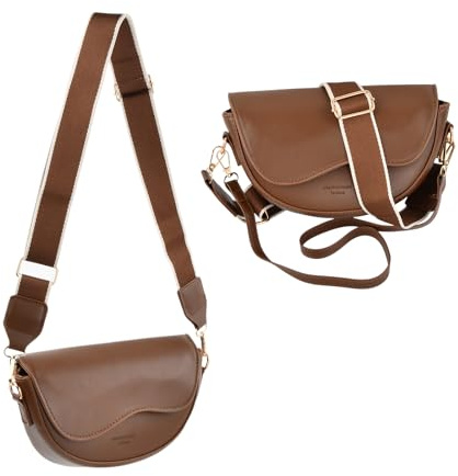 QINGZY Borsa Tracolla Donna, Borsa Mezzaluna Donna, Borsetta a Spalla e Mano nera in Pelle PU, Crossbody Bag Con Tracolla Regolabile