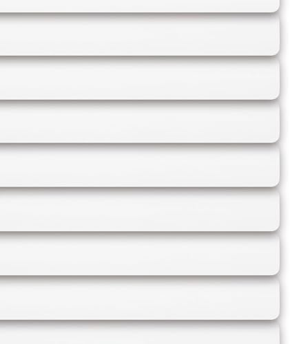 Aluminium Jalousien Plissee Jalousetten Horizontale Fenster Verdunkelungsrollo Seitenzugrollo 25.0 mm Lamellen Sonnenschutzrollos für Küche Büro(White,W110cm x H120cm)