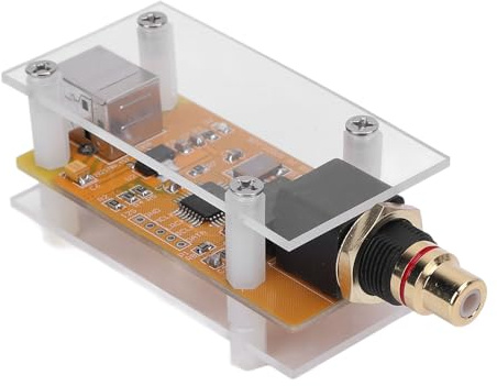 SEAFRONT PCM2706C USB Sound Card Adaptateur de Sortie de Signal Numérique Coaxial avec Transformateur D'isolement D'oscillateur en Actif pour Le Traitement du Signal