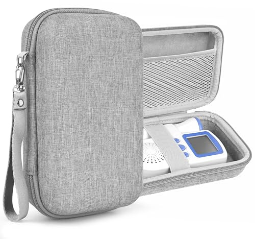 TOCCOOL Fetal Heart Monitor Case, Water-Resistant Fetal Doppler Machine Sturdy Bag Compatible with VCOMIN/Contec/IBEET/Dsfew, Pregnant Woman Monitor (Grey, Impact-Resistant)