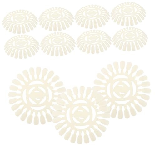 minkissy 20 Pièces Carte De Couleur Des Ongles Plaque De Manucure Tableau D'affichage Couleur Des Ongles Affichage D'art D'ongle Beige Plastique
