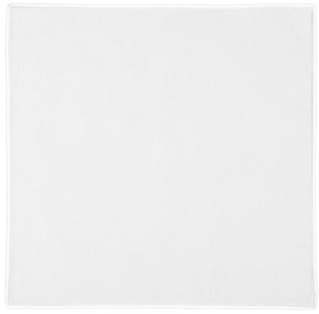 Yolev White Handkerchief Cotton White Pocket Square 8.66'' Mens Pocket Squares for Suit Jacket Dinner Tuxedo Wedding Party