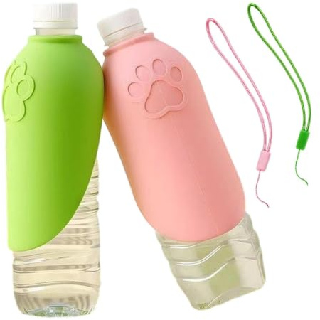 Botella Viajera con Agua para Perros Vaso Hidratación Plegable Antifugas 2 | Botella De Agua Exterior Para Perros Para Viaje Senderismo Autocaravana Playa Razas Pequeñas Medianas Grandes An