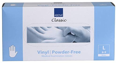 Abena Vinyl-Handschuhe - Gr. L - PU-beschichtet - puderfrei - 10 Boxen / 1.000 Stück