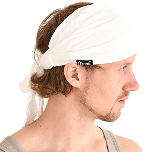 CHARM Pre Atada Cinta Para El Pelo Bohemio Hombres & Damas, Blanco