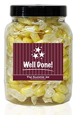 Sherbet Lemons 1.4kg Medium Sweet Jar – A Personalised Gift Jar Filled with Your Favourite Retro Sweets! (Well Done)