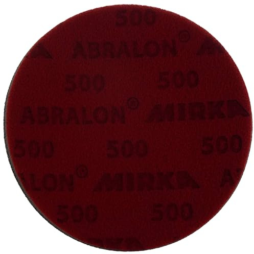 Mirka Abralon 150mm 6 5x 500 Grit Hook'N'Loop HookIt Sanding Disc Sand Foam Machine Pads Perfect tackling both Painted smooth and profiled surfaces