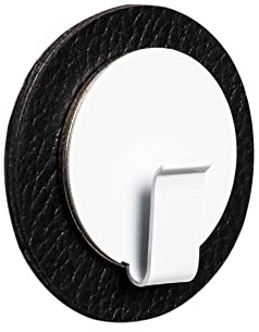 silwy® Magnet-Haken CLEVER White inkl. Metall-Nano-Gel-Pad in 6,5 cm Black - nie Wieder Bohren oder Schrauben - perfekt für kleinere Gegenstände & kleine Küchenhelfer