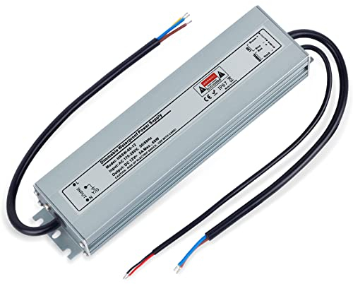VARICART Alimentatore 12V Dimmerabile, Trasformatore 220 60W 5A IP67 Impermeabile Slim LED Driver Tensione Costante AC DC Switching Adattatore, TRIAC & 0/1-10V, per Strisce e Lampadine LED