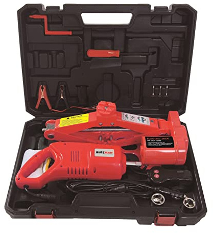 AUTOMAN Cric Elettrico 2T con Avvitatore ad Impulsi - Cric di Emergenza 12V per Automobili