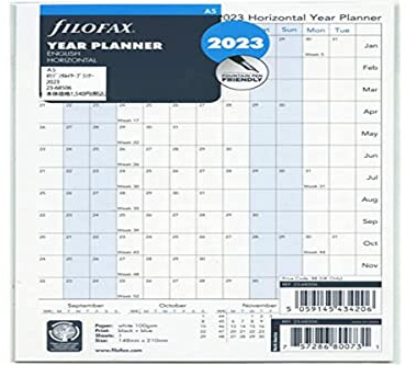 Filofax A5 Jahresplaner horizontal 2023 23-68506