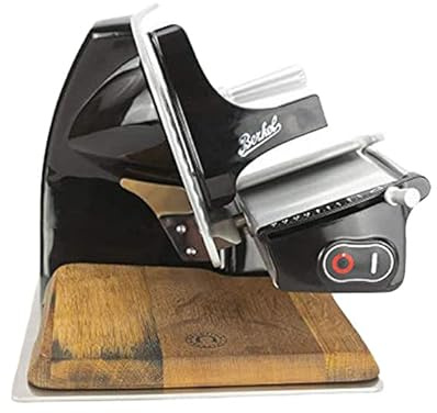 Palatina Werkstatt ® Berkel - Tagliapasta elettrica Home Line 250 -, nero modello 2022 + tagliere in vecchie botti VK: 879,- €