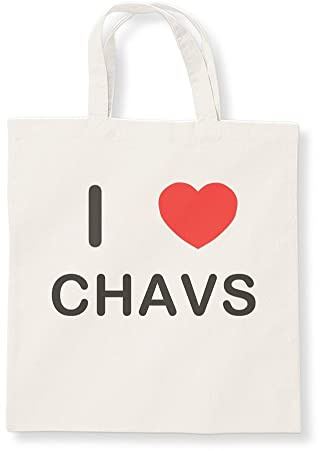 I Love Chavs - Baumwoll-Tragetasche, beige, Einheitsgröße