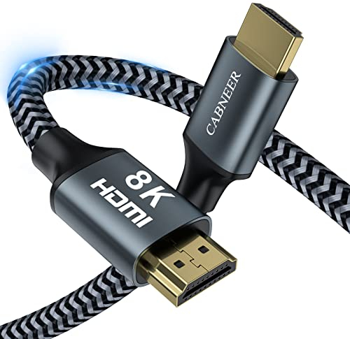 CABNEER 8K HDMI 2.1 Kabel 2,5m, HDMI Kabel Hoch Geschwindig 48Gbps 8K@60Hz 4K@120Hz 2.2/2.3 für Dolby eARC HDCP HDR, Kompatibel mit HDTV, Laptop etc