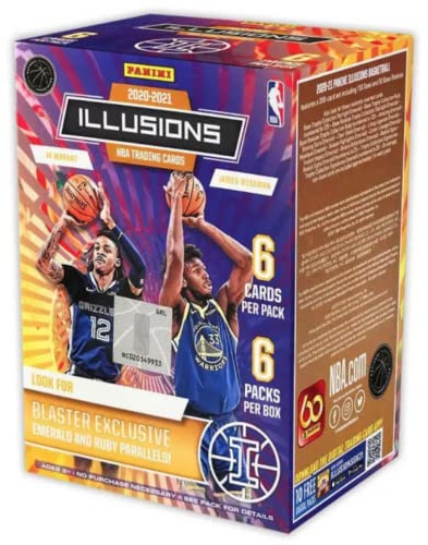 Panini Basketball Illusions Blaster Box Sammelpapier 2020-21, 36 Karten pro Box, exklusive Blaster