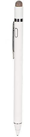 Active Stylus Pen für Touchscreens, Active Pencil Kapazitive Stylus Pens Fine Point Stylist Pen mit Clip für, Android Die Meisten Kapazitiven Touchscreens(Weiß)