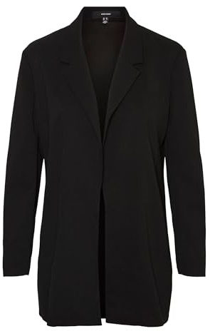 Vero Moda Vmlivamaria Ls Blazer Long Noos Blazer, Femme, Schwarz, XS