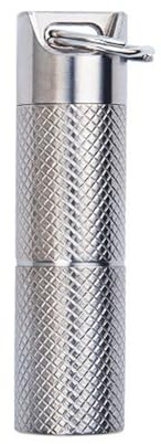 Pillendose Schlüsselanhänger Titan, Doppellagiges Tablettenbox, Wasserdicht Kleine Tablettendose für Unterwegs, Pillenbox für Outdoor-Reisen, Notfall-Camping