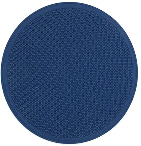 NARENDRA 30 cm Große Silikonmatte Untersetzer Material Tischset rutschfeste Tischmatte Küchenzubehör Gadgets Runde Tassenmatte-China, Blau, 30 cm, Rund