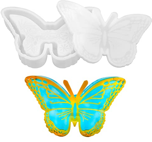 Butterfly Storage Box Molds Butterfly Silicone Molds with Lid for Epoxy Resin Casting Resin Mold for DIY Jewelry Storage Box Candy Container Makeup Storage Box
