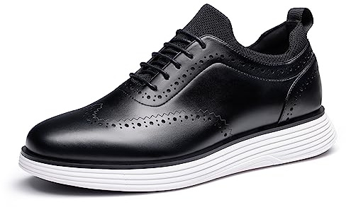 Bruno Marc Herren Anzugschuhe MaxFlex Suit Craft lässige Schnürschuhe Business Sport Schuhe Moderne Klassische,Size 42,Schwarz E,SBOX2326M-E