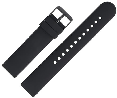MARBURGER Uhrenarmband 20mm 22mm Kunststoff XL Smartwatch Fitness Silikonband Sport Armband - Easy Fix Automatik-Federsteg Quickrelease Schnellverschluss 96820 96822