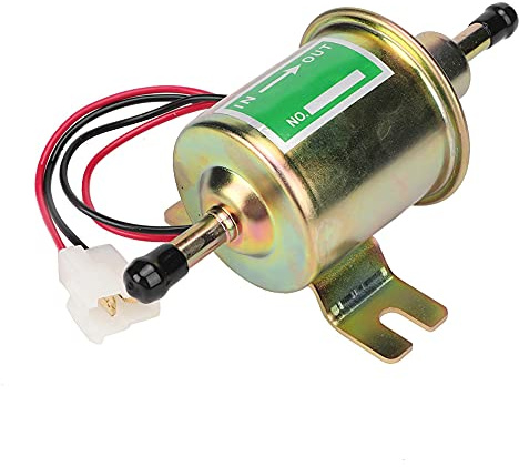 Bomba de Combustible Eléctrica 24V Universal, Alta Presión para Coche, Barco, Cortacésped, con Filtro en Línea de Combustible y Kit de Instalación