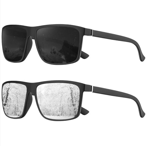 Perfectmiaoxuan 3er-Pack Polarisierte Sonnenbrille Herren Damen, Leichte TR90 Sonnenbrille mit UV400 Schutz, TAC Gläser für Autofahren, Angeln, Urlaub & Freizeit