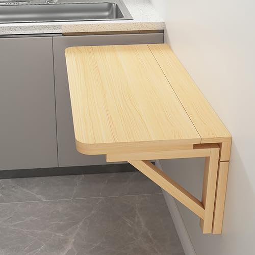 Schwebender Schreibtisch für Arbeitszimmer, Wandmontage, Klapptisch für Schlafzimmer, Küche, Balkon – zusammenklappbarer Esstisch, Wandklappbar, Werkbank, hängender Computertisch für Arbeitszimmer,