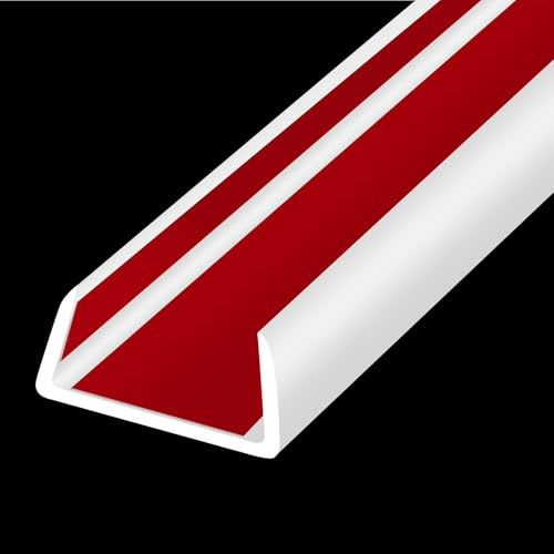 Rubber Edge Trim, Flexible Self-Adhesive U Shaped Peel and Stick Edge Banding, 25 mm(1) Big Size U Channel Edge Protector, Baby Proof Edge Guards for Woods, Plywood, Furniture, 6 m, White