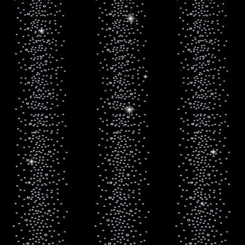 FINGERINSPIRE 6 fogli di strass glitterati termoadesivi da applicare con il ferro da stiro, 18 pezzi, applicazioni decorative in vetro AB trasparente, strass termoadesivi per abbigliamento