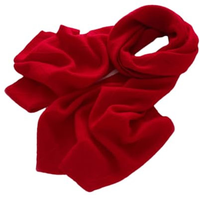 Kaschmir-Schal für Herren, einfarbig, Winter, Kaschmir, Strickschal, rot, One size