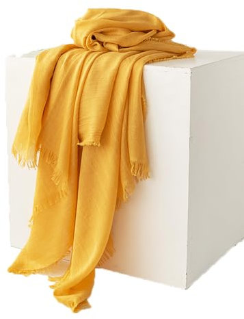 SMTCM Damen Schal Baumwoll Leinen Halstuch Dünnes Schaltuch weicher Hijab-Tuch Sheer Chiffon Tücher Gaze Sonnenschutz Stola Muslim Kopftuch Umschlagtuch Leinenschal für Sommer Winter Kleid Hochzeit