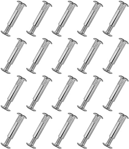 20 Stück Verbindungsschraube Möbelschrauben Φ5.5mm Hülsenschrauben mit Schrauben, Verbinder für Möbel Binding Schrauben, Schrankverbinder, Möbelverbinder Schrauben, Holzbrettern