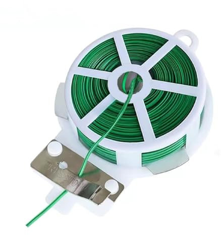 Filo Giardinaggio, 100 M Verde Cravatta da Giardino, Cavi di Piante Legacci, Cravatta da Giardino Verde, Legaccio per Piante con Coltello da Taglio, Adatto per Piante Rampicanti