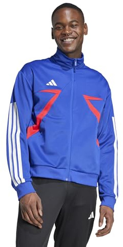 adidas Men's House Of Tiro Nations Pack Track Top, Semi Lucid Blue/Pure Ruby/White, Small