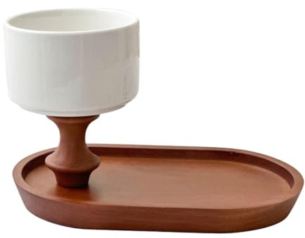 Qianly Plateau à Gobelet en Céramique pour Bijoux, Ornement de Bureau, Entrée, Usage Domestique