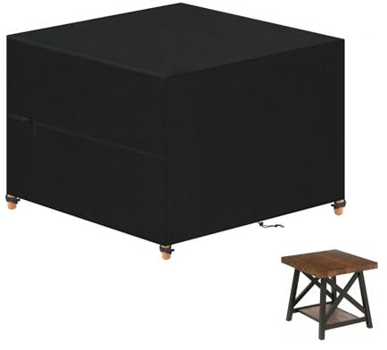 VANSHEIM Funda Mesa Jardin Impermeable Funda para Muebles de Jardin Exterior 420D Oxford Tela Anti UV Funda Protectora Mesa Exterior,Funda Muebles Jardin 70x70x70cm