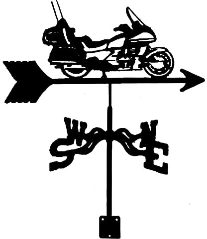 Girouette en métal pour moto avec revêtement antirouille pratique pour jardin, toit extérieur, décoration de jardin, indicateur de cour