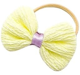 12 st söta barnbågar pannband for flickor hög elasticitet och slitstarkt hårbandsrep(Yellow)
