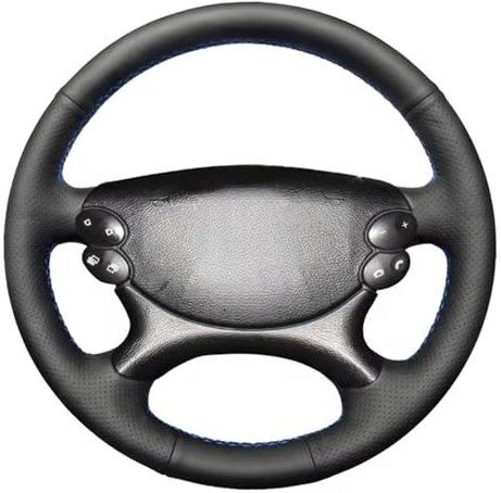Auto Lenkradbezug Für Benz E-Klasse W211 E230 E350 E280 Für CLS-Klasse Für CLS 350 500G Für AMG SL Für CLK Künstliche Leder Auto Lenkrad Abdeckung Auto Lenkradhüllen(Black Thread)