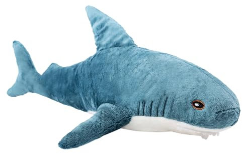 Quahzify Giant Shark Plüschpuppe, 60cm Hai Plüschtier Spielzeug, Shark Kuscheltier Kissen Stofftier Blau Hai Stuffed Toy, Kinder Plüschtier Spielzeug für Kinder, Jungen und Mädchen
