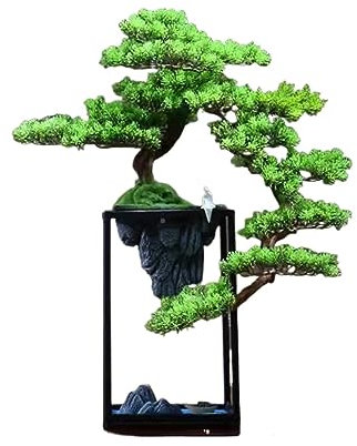 YANG11FAN Künstlicher Bonsai Künstliche Pflanzen Bonzai-Bäume for den Innenbereich, großer künstlicher Bonsai, einladende Kiefer, Simulation, Topfpflanze, dekorativer Kunstbaum Baum Künstlich