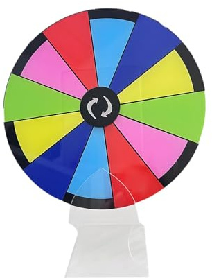 sporful Rueda de mesa Fortune Game de 20 cm, superficie borrable, tocadiscos de premio resistente para aprender juego de fiesta de carnaval