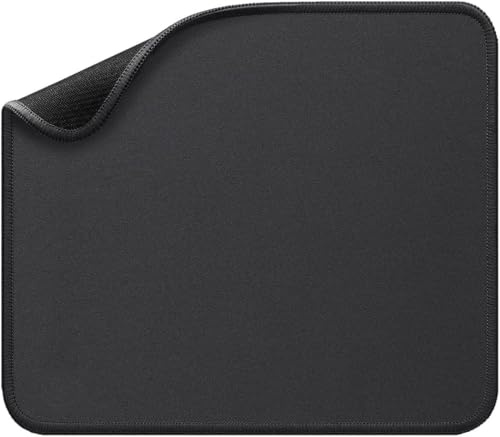 Mouse Pad, 3mm Mouse Mat Mousepad with Non-Slip Rubber Base, Black